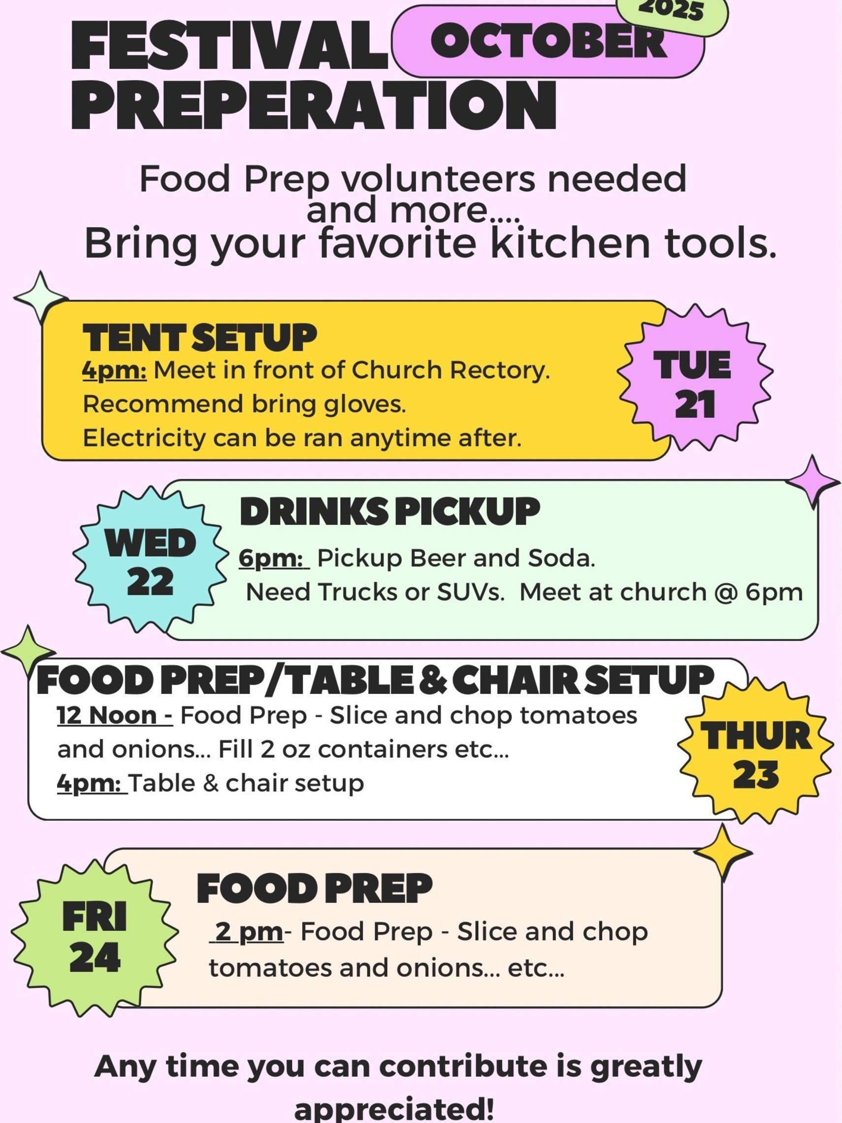 Festival Preparation!