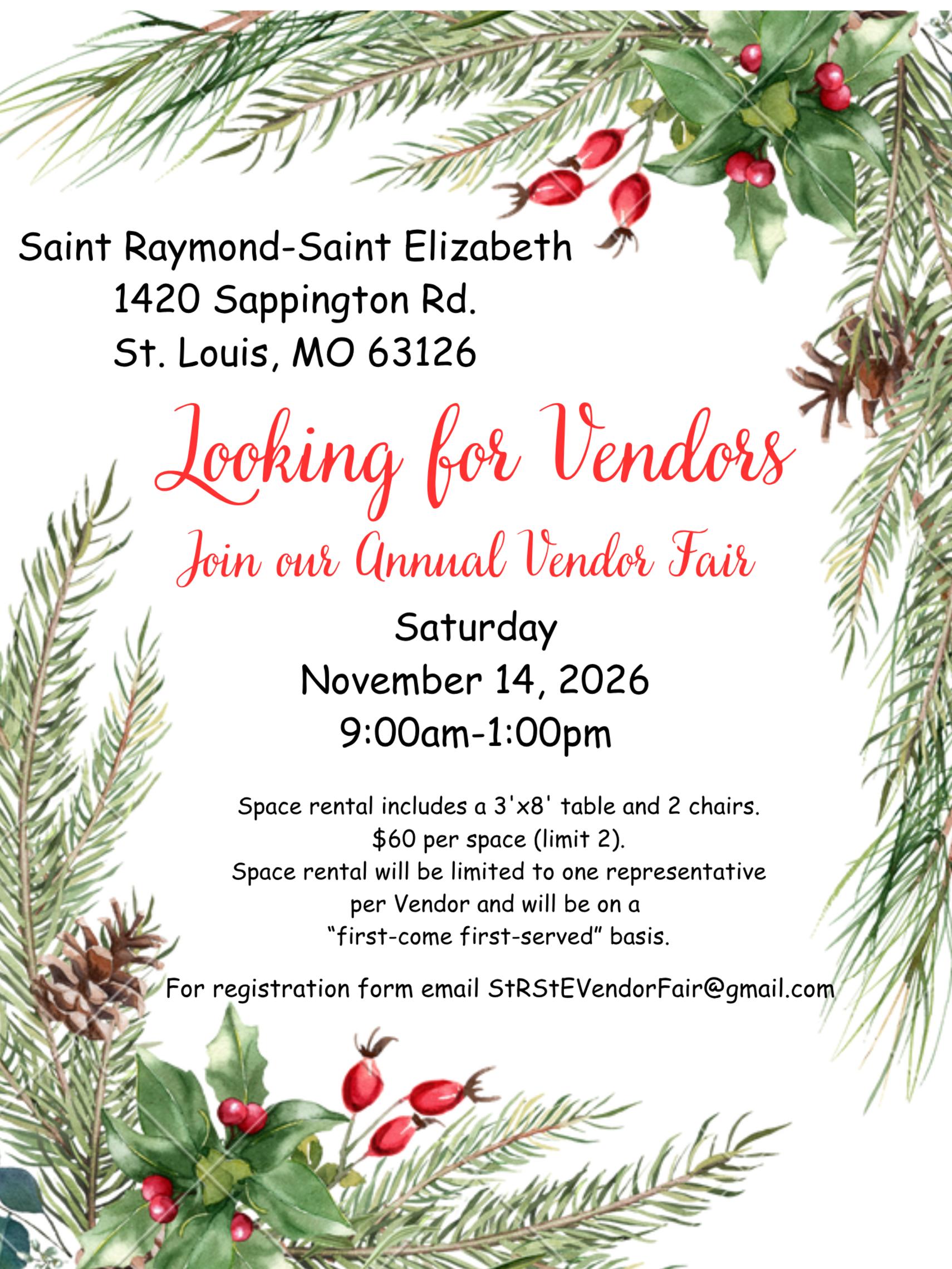 Copy Of Vendor Fair Looking For Vendors 2025