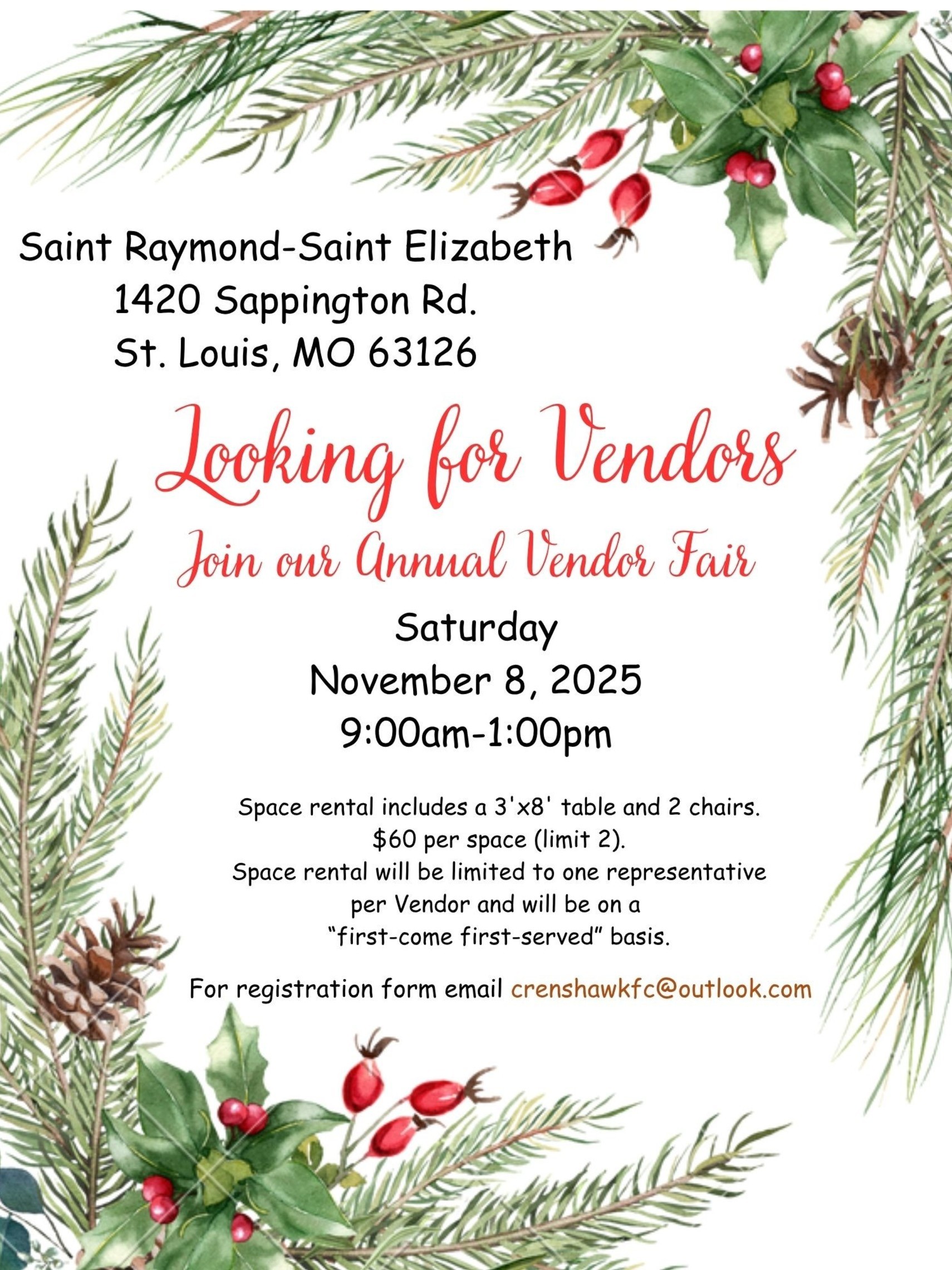 Looking For Vendors 2025